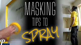 Masking Tips How to Mask a room before Spray Painting [upl. by Myrtice546]