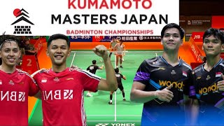 FikriMarthin INA VS AlfianArdianto INA  Quarterfinals Kumamoto Masters Japan Badminton 2024 [upl. by Ardnekan762]