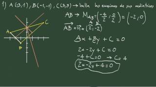 28 Geometría analítica examen 2 ejercicio 1 mediatrices [upl. by Laurie151]