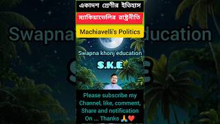 Machiavellis Political Thought historywbcs wbcshistory shorts ✍️ [upl. by Schoenfelder]