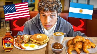 Desayuno en Argentina vs Estados Unidos 🇺🇸 [upl. by Annorah]