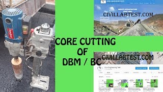 Core Cutting of DBM  BC Core extraction of asphalt mix pavement asphalt Construction [upl. by Pratte]