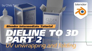 Dieline to 3D part 2 UV unwrapping and initial folding tutorial [upl. by Rosette]