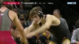 133 LBS 3 Nick Suriano Rutgers vs 8 Austin DeSanto Iowa  Big Ten Wrestling [upl. by Dino]