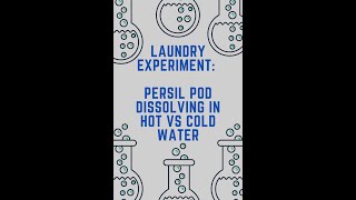 Persil Laundry Pod Dissolving In HOT vs COLD Water [upl. by Martres836]