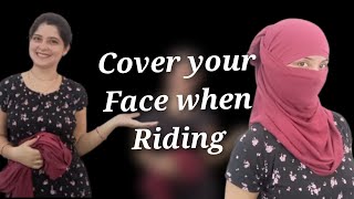 cover your face when riding two wheelerface masktt shirt face coverstyle with ritika [upl. by Hamlin16]