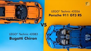 LEGO Technic ultimate supercar battle  42083 Bugatti Chiron vs 42056 Porsche 911 GT3 RS [upl. by Feer]