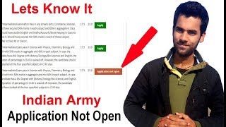 Application Not Open Indian Army Registration Lets Know It [upl. by Fokos]