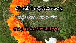 కార్తీక మాసం కార్తీక అమావాస్య రోజుఇలాచెయ్యాలి plzzsubscribe chagantivaralakshmi 👈 [upl. by Iorgos385]