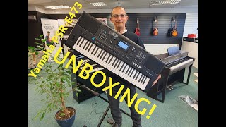 New Yamaha PSRE473 Keyboard  Unboxing amp Tour  4K UHD  Rimmers Music [upl. by Esme234]