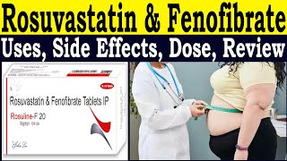 Rosuvastatin amp Fenofibrate tablets in hindi  Rosuline F 20 tablet uses in hindi  Uses Dose [upl. by Ojyllek87]