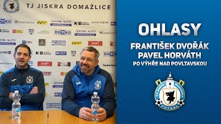 Tisková konference  Pavel Horváth a František Dvořák po výhře nad Povltavskou [upl. by Kinemod629]