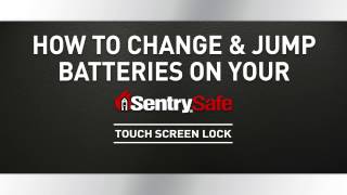 How to Change or Jump Batteries on Your Sentry®Safe Touch Screen Lock Fire Safe [upl. by Esnohpla]