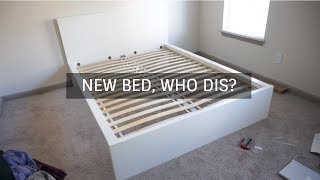 New Bed Who dis  IKEA MALM BED ASSEMBLY [upl. by Einnol]