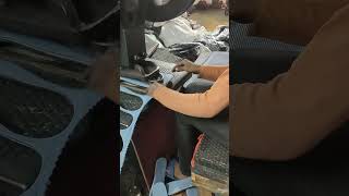 Chappal cutting in factory chappal kaise banta hai chappalfactory machine factory chappal [upl. by Elianore335]