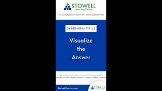 Dysgraphia Tip 2  Visualize the answer [upl. by Emor291]