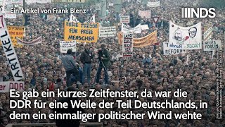 Es gab ein Zeitfenster da war die DDR der Landesteil in dem ein einmaliger politischer Wind wehte [upl. by Barbabra219]