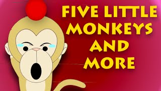 Five Little Monkeys And Many More  Nursery Rhymes Collection [upl. by Huesman612]