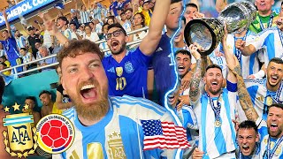 Argentinien vs Kolumbien  FINALE Stadionvlog 🇦🇷  MESSI GEWINNT COPA AMÉRICA 🐐😭  ViscaBarca [upl. by Ellasal142]