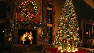 2 Hours of Classic Christmas Songs with Fireplace and Beautiful Christmas Background [upl. by Los]