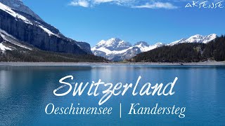 Hiking Oeschinensee Kandersteg Switzerland  Ambient Sound  4K 60fps Video [upl. by Cirdek528]