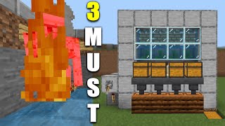 3 Must Know Farms for Everyone  Minecraft Bedrock 120 Farms [upl. by Range]