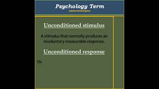 Unconditioned Stimulus  Response  education psychology psychologyfacts school learning [upl. by Emlen]