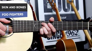 Foo Fighters  Skin and bones guitar tutorial  EASY Fingerpicking songs [upl. by Anselm794]