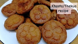 Khasta recipe  Thekua recipe in Hindi  Quick and easy Snacks recipe [upl. by Meade]