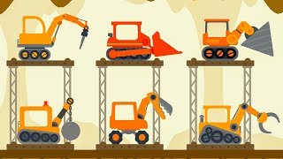 Truck Construction The Excavator  Dinosaur Digger 3 – The Truck  Digger Cartoons for Children [upl. by Ahsekin917]