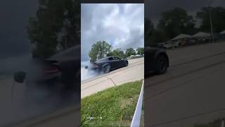 Hellcat burnout🔥dreamcruise michigan burnout cars car trending hellcat [upl. by Goldie]