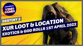 Xur selling a GOD ROLL Gnawing Hunger 1st April 2022 for Xur Destiny 2 [upl. by Elicul]