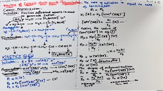 Synthetic polymers  Kinetics of Cationic chain growth polymerisation [upl. by Dj]