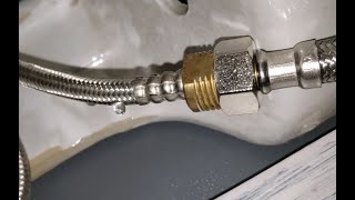 How to Fix a Sink Leak Supply Valve Lines amp Faucet [upl. by Einahpats]