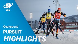 World Cup 2324 Oestersund Women Pursuit Highlights [upl. by Marci207]