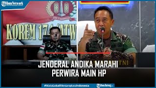 Panglima TNI Jenderal Andika Perkasa Marahi Kasrem Merauke Main HP dalam Zoom Meeting [upl. by Atiuqaj]