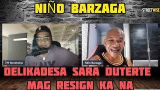 NINO BARZAGA MAY PASABOG KAY SARA DUTERTE quotMAG RESIGN KA NAquot [upl. by Edroi608]