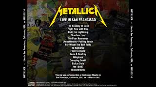 Metallica  19850314  Live  Kabuki Theater San Francisco CA 🇺🇸 [upl. by Tammie]