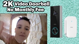 Best No Monthly Fee Video Doorbell AOSU Video Doorbell Review [upl. by Bac]