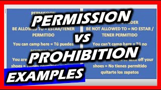 🚨✅PERMISSION PROHIBITIONOBLIGATION✅DIFERENCIAS🚨  EXPLICACIÓN en ESPAÑOL  Nivel B1 [upl. by Yolanda]