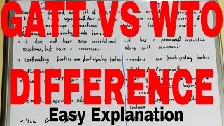 gatt vs wtodifference between gatt and wtogatt and wto differencewto and gatt differences [upl. by Nikita295]