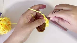 Crochet beginner  how to do picot p stitch with 2 chain ch [upl. by Senn841]