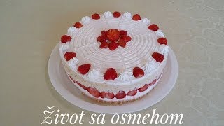 Osvežavajuća Ledena Torta sa Jagodama Recept  Život sa osmehom [upl. by Tate16]