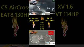 C5AIRCROSS VS XV  2021 C5 Aircross 15 BlueHDI EAT8 130HP VS 2013 Subaru XV 16 CVT 114HP [upl. by Nnylg]