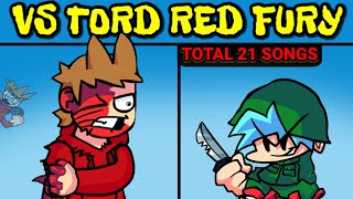 Friday Night Funkin VS Tord Red Fury BETA FULL WEEK  Cutscenes  Eddsworld FNF ModHard [upl. by Fotinas]