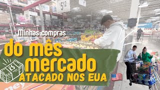 Vlog Quanto custa a compra do mês no mercado dos EUA 🇺🇸 Sam’s Club atacadão [upl. by Forcier]