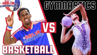 Basketball Players Try Rhythmic Gymnastics with Camilla Feeley  Harlem Globetrotters [upl. by Ciel]