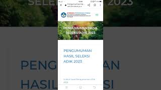 Ini Cara Cek Pengumuman Hasil Seleksi Beasiswa ADIK 2023 Kemdikbudristek [upl. by Emlynne]