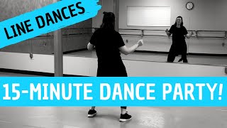 15MINUTE DANCE PARTY  featuring Cupid Shuffle Wobble Cha Cha Slide  Easy amp great for beginners [upl. by Esom]