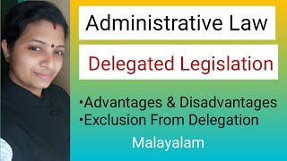 Delegated LegislationAdministrative Law in MalayalamExclusion from delegationRule of law [upl. by Queen]